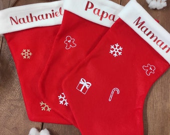 Christmas sock to personalize - Customizable Santa's boot