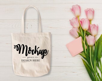 Red And Green Canvas Tote Bags Christmas Bags Tote Mockup Etsy