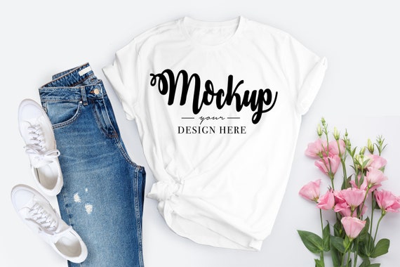 Bella Canvas 3001 Mockup Tshirt Mockup Tshirt Flat Lay Mock Up Etsy