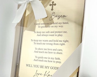 Will you be my Godparent Plaque | Godparent Proposal | Godparent Plaque