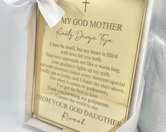 Godparent Plaque | Godmother Plaque | Godfather Plaque | Godparent Gift
