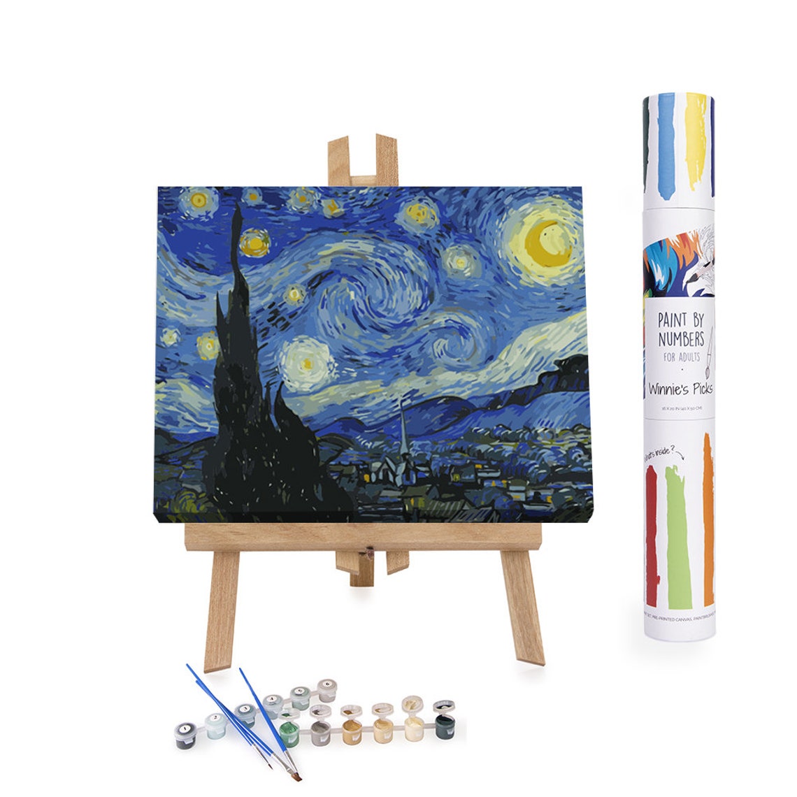Starry Night Adults Paint by Numbers Kit Van Gogh Free Etsy