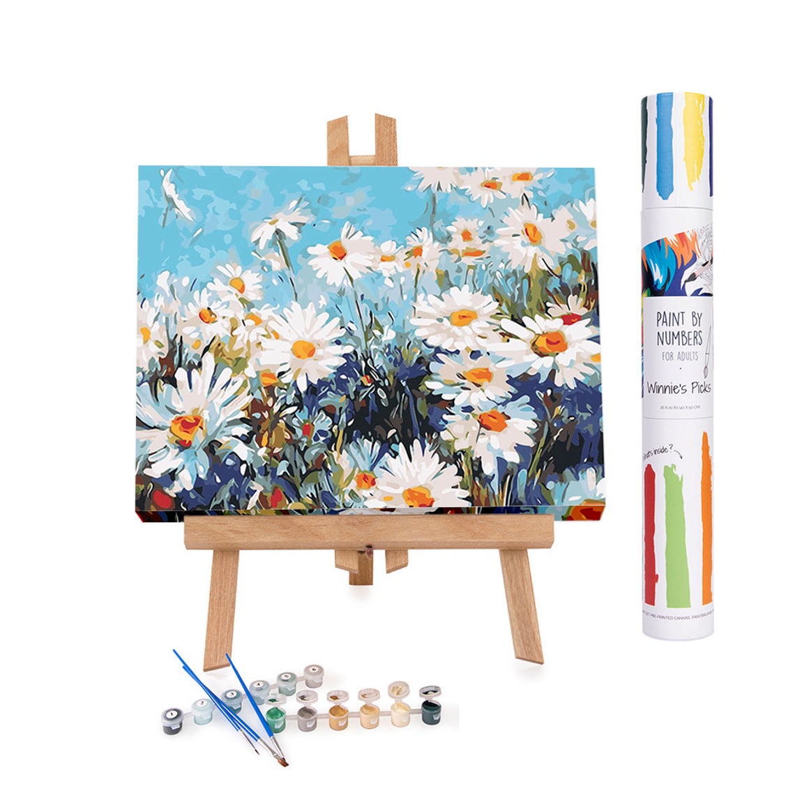 Field of Daisies Adults Paint by Numbers Kit Free Shipping Etsy