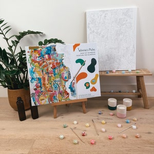 Van Dam Paint by Numbers Kit, Framed DIY Painting for Adults, 20x16 Canvas Art, Beginner-Friendly, Mindful Creative Hobby, Gift for Artists