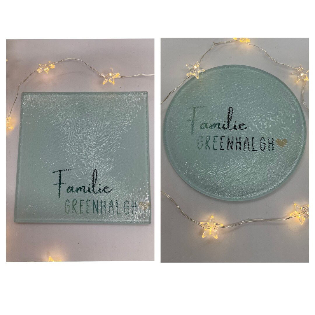 Coaster Glass Coaster Personalised With Name Teacher Gift Etsy