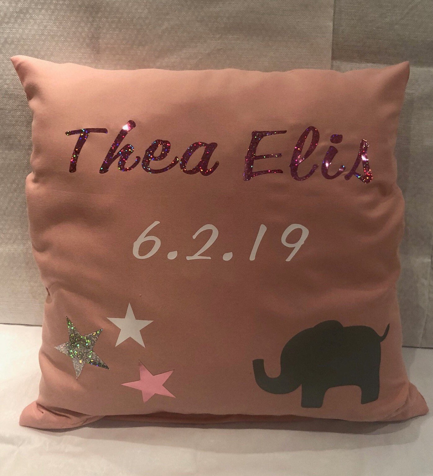 personalised baby cushion