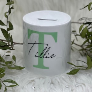 Money box, personalised money box, saving jar, customised saving jar, money box with name,  piggy bank