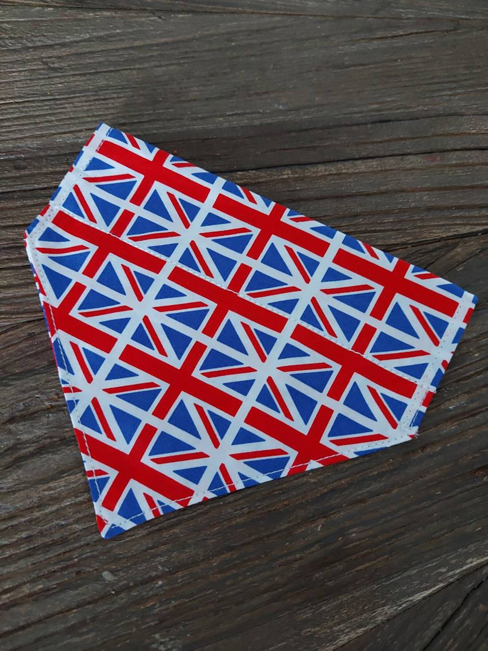 Union Jack British Flag Fabric Bandana for Dog Collar Etsy