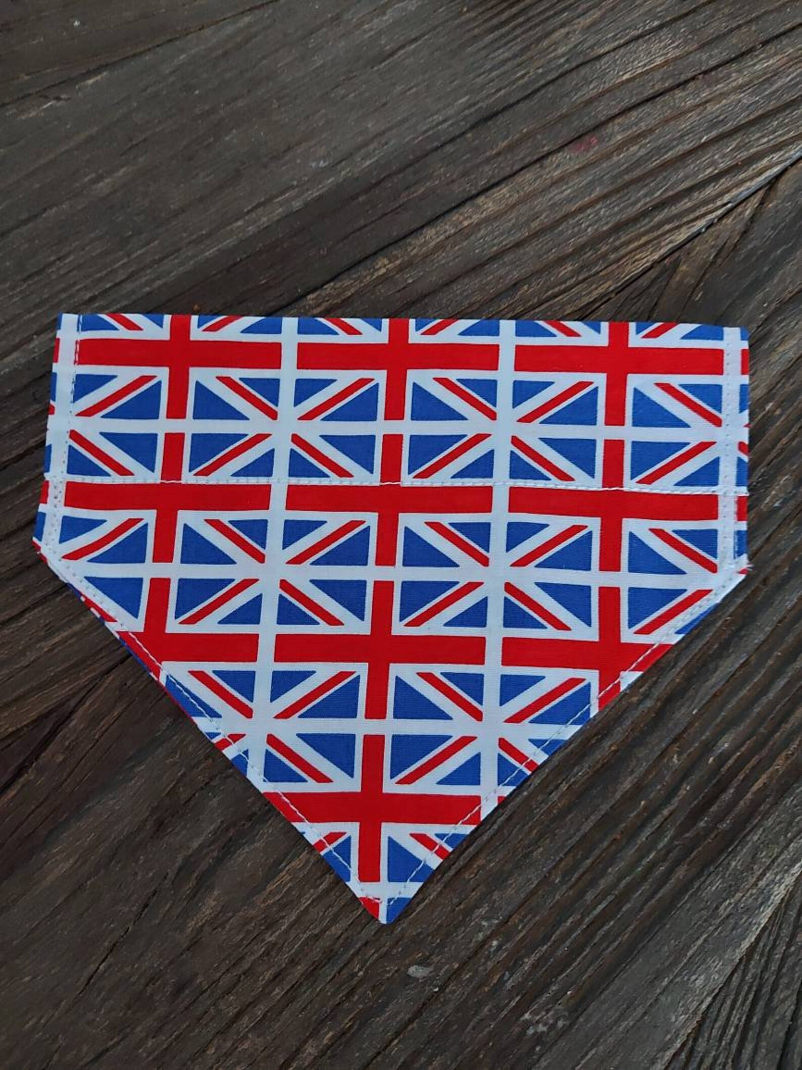 Union Jack British Flag Fabric Bandana for Dog Collar Etsy
