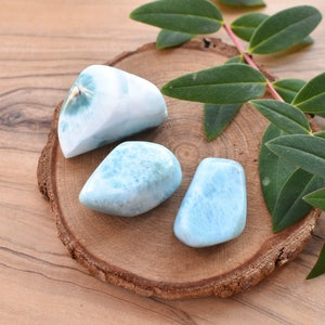 Larimar Tumble Stone - Grade A, Tranquility Crystal, Serenity Stone, Healing Crystal, Crystal Gift