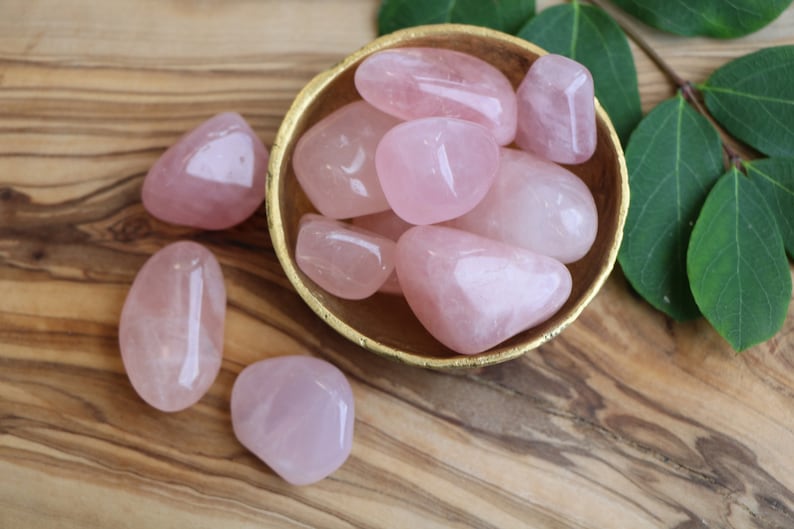 Rose Quartz Tumble Stone, Love Crystals, Heart Crystals, Healing Crystals image 1