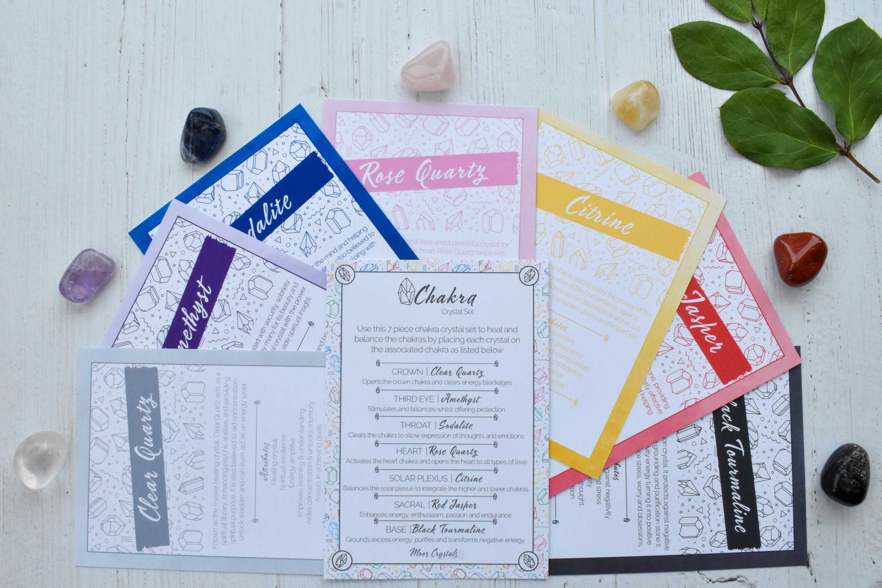 Chakra Crystal Set - Healing Crystals, Gemstone Gift, Spiritual ...