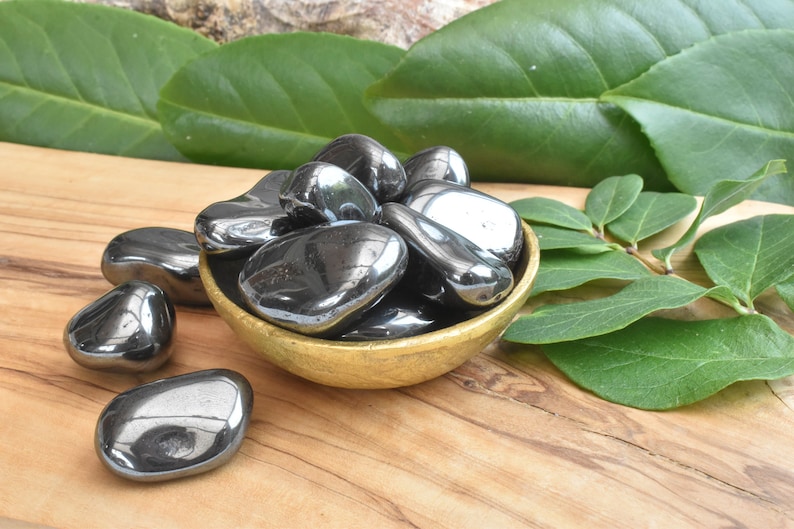 Hematite Tumble Stone Healing Crystals Grounding Stone Etsy