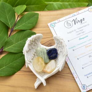 Virgo Zodiac Crystal Set: Healing Gemstone Gift