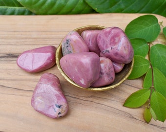 Rhodonite Tumble Stone - Large, Healing Crystals, Nurture Crystals, Spiritual Crystals, Gemstone Gift