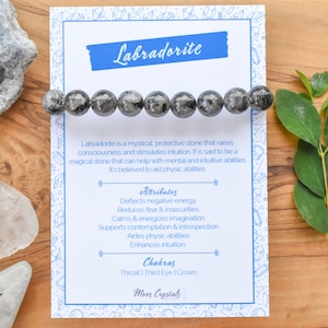 Labradorite Crystal Bead Bracelet: Mystical Stone Jewelry
