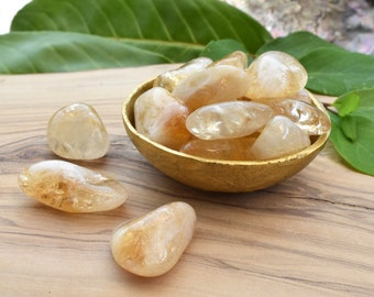 Citrine Tumble Stone, Healing Crystals, Good Luck Crystal, Crystals