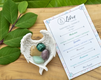 Libra Zodiac Crystal Set: Gemstone Healing Gift