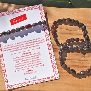Garnet Nugget Crystal Bracelet: Love & Prosperity