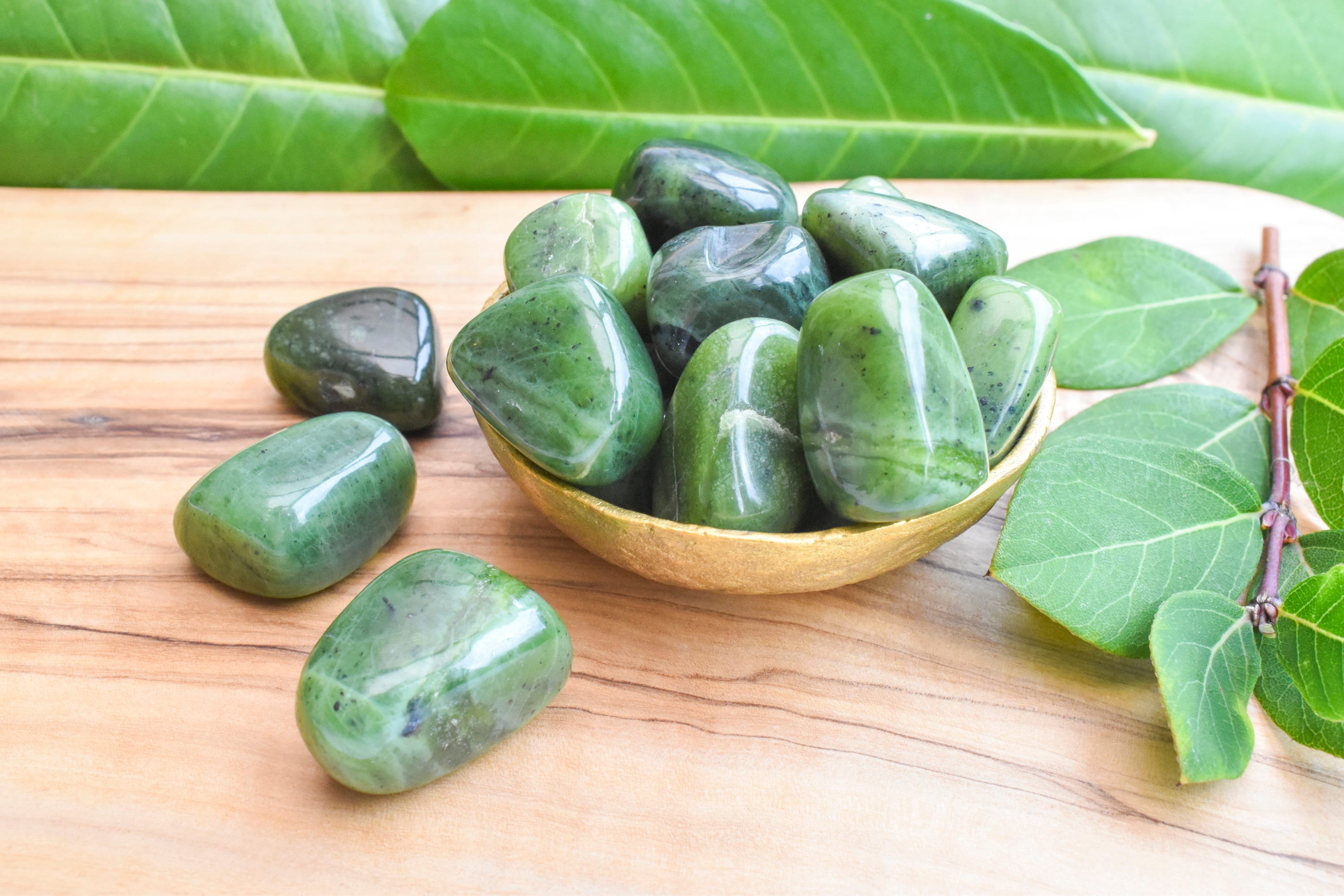 Jade Tumble Stone, Healing Crystals, Wisdom Crystal, Harmony Crystal
