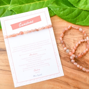 Sunstone Crystal Nugget Bracelet: Positive Energy Gift