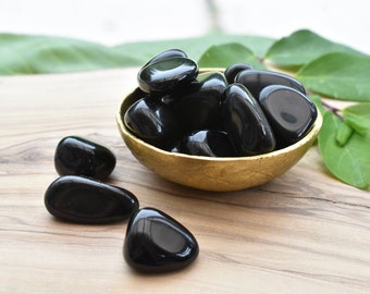 Black Obsidian Tumble Stone, Healing Crystals, Protection Stone