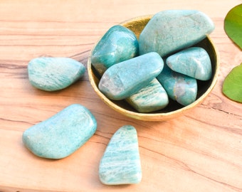 Amazonite Crystals Tumble Stone, Healing Crystals, Communication Stone, Harmony Crystal