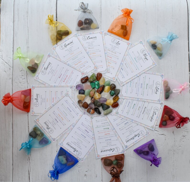 Cancer Zodiac Crystal Set Healing Crystals Gemstone Gift - Etsy