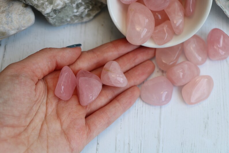 Rose Quartz Tumble Stone, Love Crystals, Heart Crystals, Healing Crystals image 7