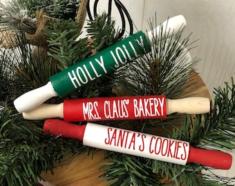 FOREST Christmas Wild Ornament Sweet Natural Nice Cookies Santa Gift Birthday Present Laser Engraved Rolling Pin Large Holiday Embossing