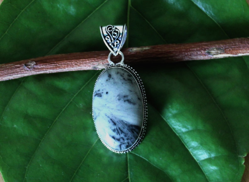 Handmade 925 Sterling Silver Plated pendant Jewelry 1005 Antique Style Natural Zebra-Jasper Gemstone