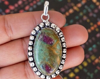 Fuchsite Pendant - Etsy