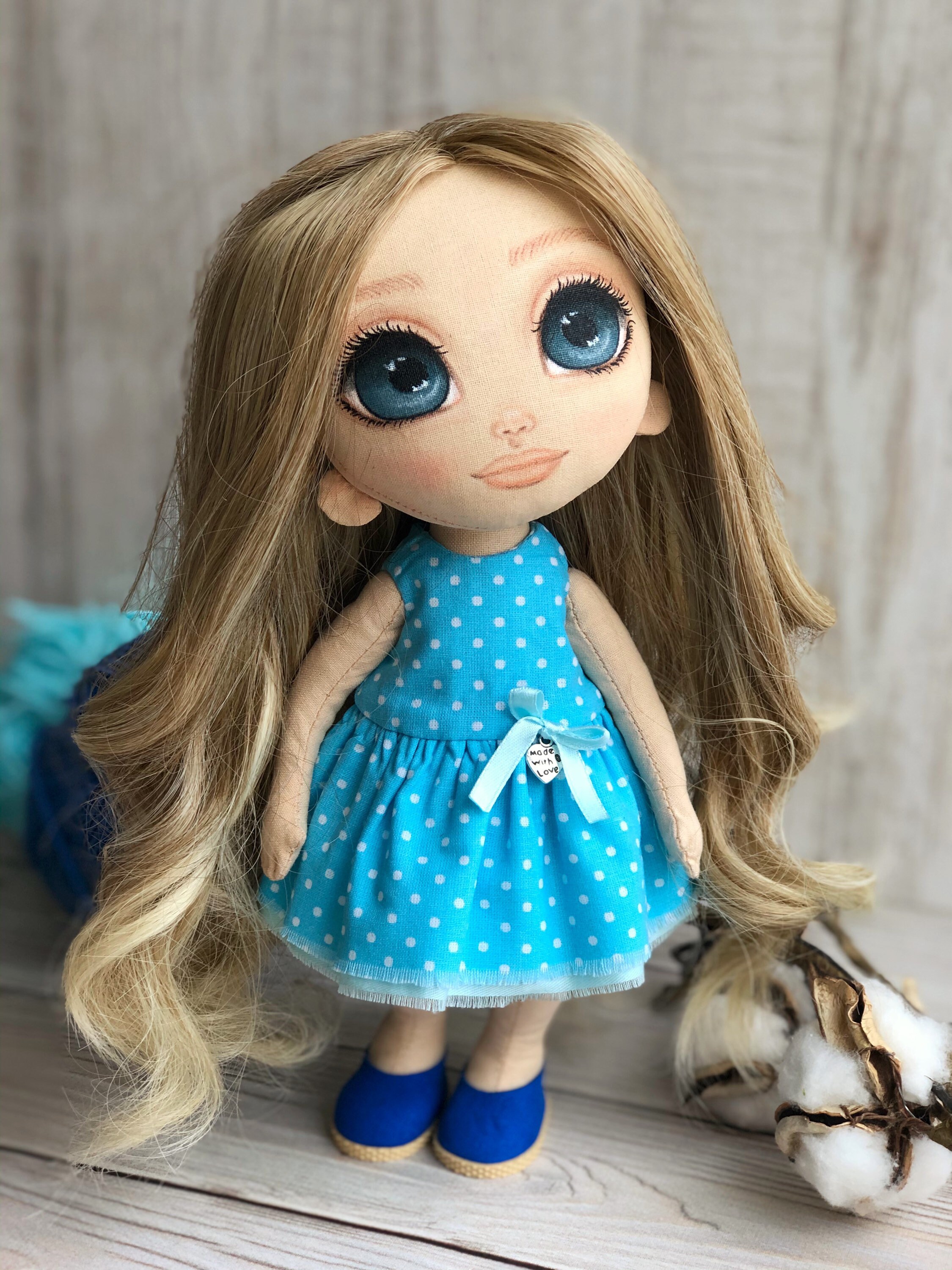 Textile personalized doll for girl. Unique portrait doll. Etsy