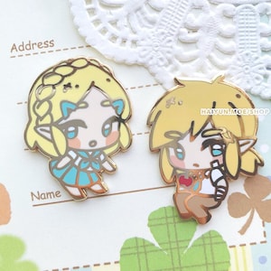 BOTW School Days Zelda & Link Hard Enamel Pins / Legend of Zelda: Breath of the Wild