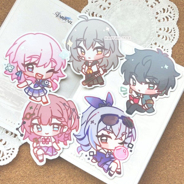 Honkai: Star Rail Academy Shiny Foil Stickers / Water Bottle, Laptop, Notebook Decals