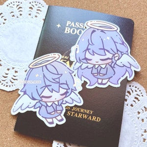 Honkai: Star Rail Angel Sunday & Robin Shiny Foil Stickers / Water Bottle, Laptop, Notebook Decals