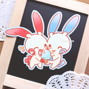 Plus Minus Bunny Summer Magnet