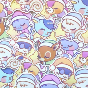 ACNH Starry Dreams Stickers / Animal Crossing Water Bottle, Laptop, Notebook, Switch Decals image 2