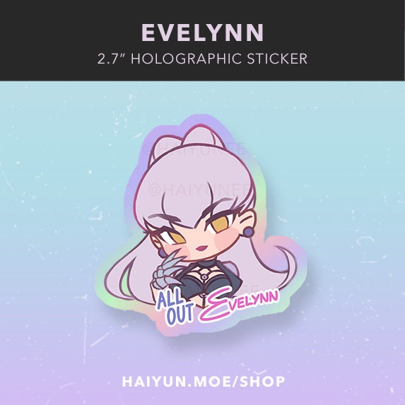 K/DA ALL OUT Holographic Stickers / K-pop Laptop, Water Bottle Decals ...