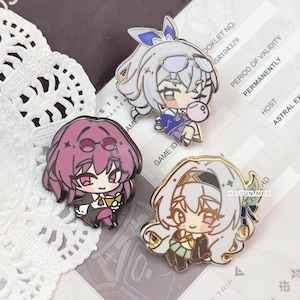 Honkai: Star Rail Academy Stellaron Hunters Hard Enamel Pins