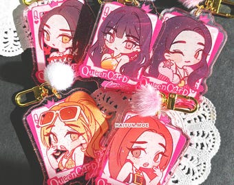 I-dle 'queen Card Keychain | K-pop Acrylic Keychain - Etsy