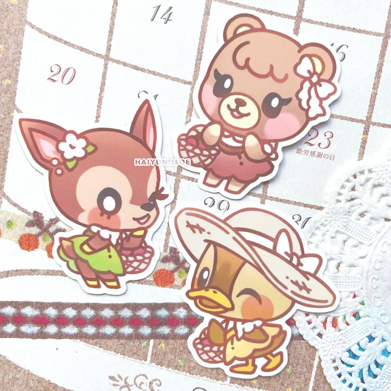 ACNH Cottagecore Stickers / Animal Crossing Water Bottle Etsy