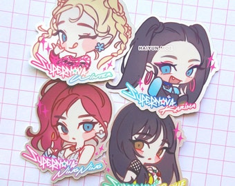 aespa Supernova Holographic Stickers / K-Pop Laptop, Water Bottle Decals
