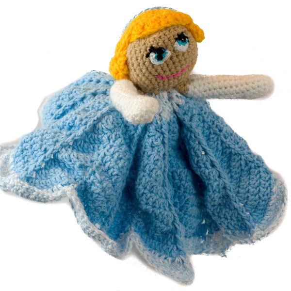 Sweet Cinderella Lovey, comfort blanky, security blanket, huggy