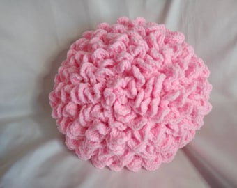 Baby Pink 3-D Flower Pillow