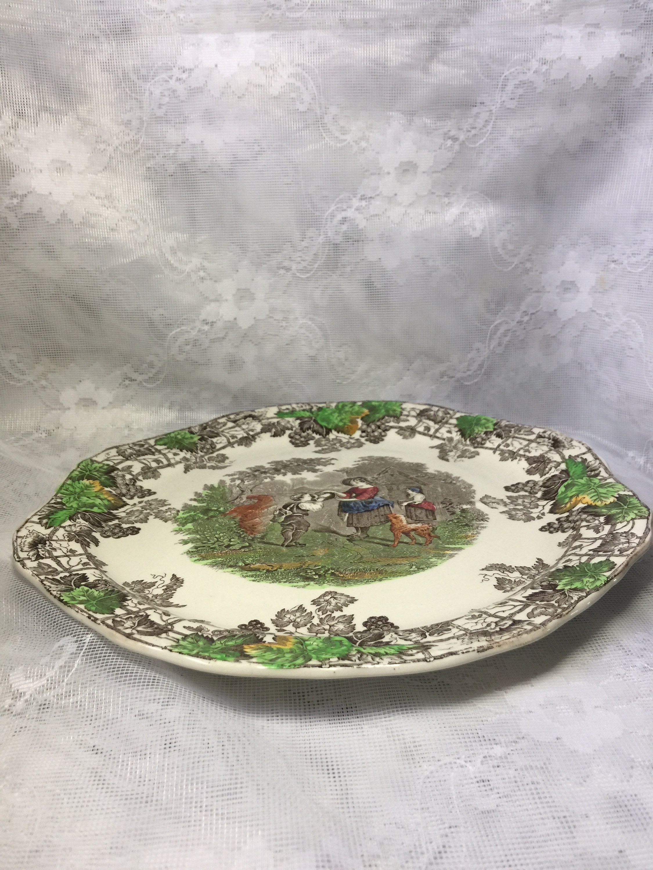 ヴィンテージ スポード サンドイッチプレート 1930年代 バイロン