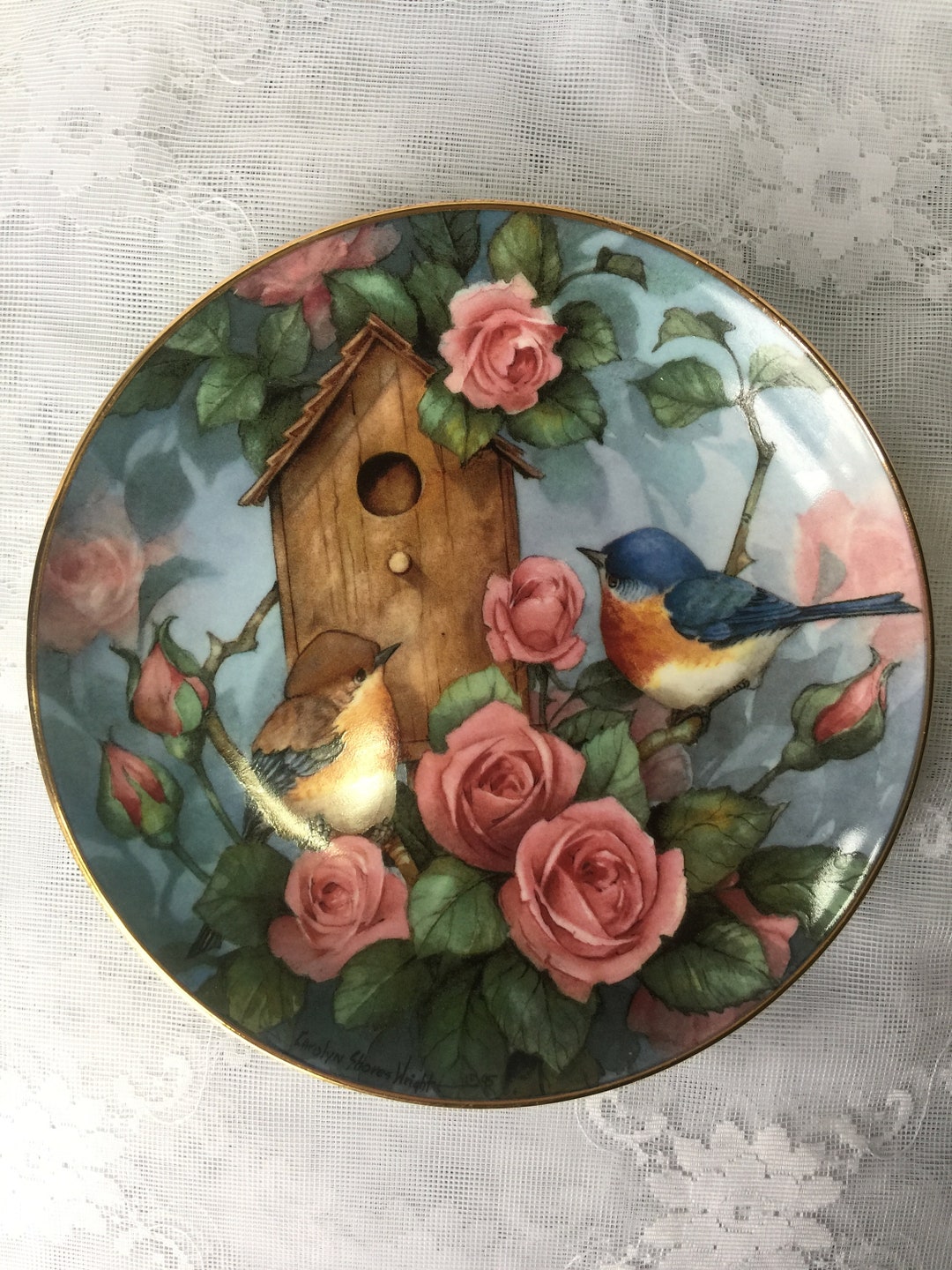 Royal Doulton 8 Plate Settling in Franklin Mint Limited Edition by