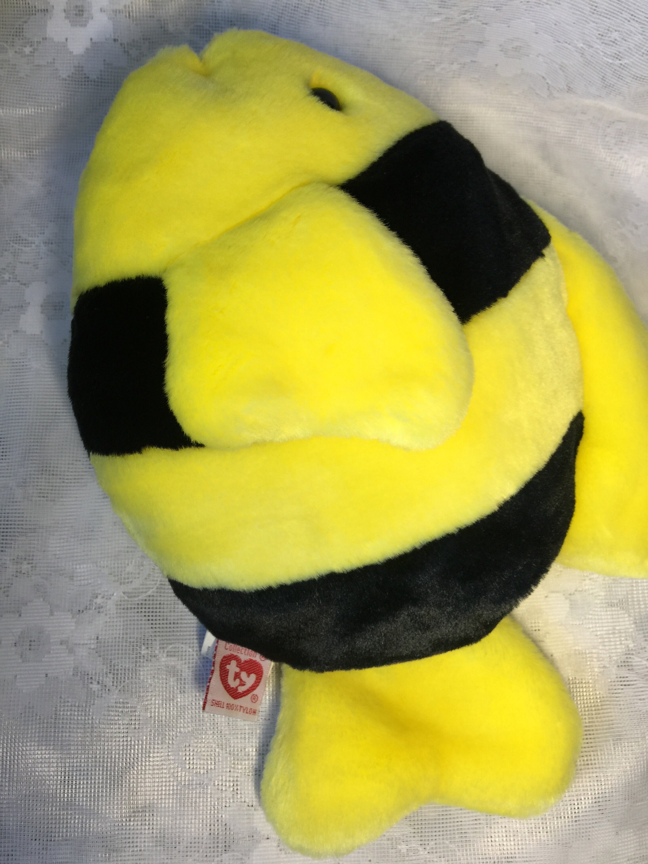 Bubbles Retired 1998 Ty Beanie Buddy Yellow and Black 11in Tropical Fish 9323 for sale online