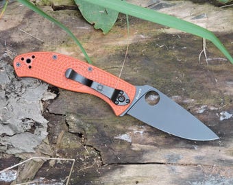 Navaja plegable Spyderco Style Tenacious C122 Lightweight Coral FRN – Hoja DLC