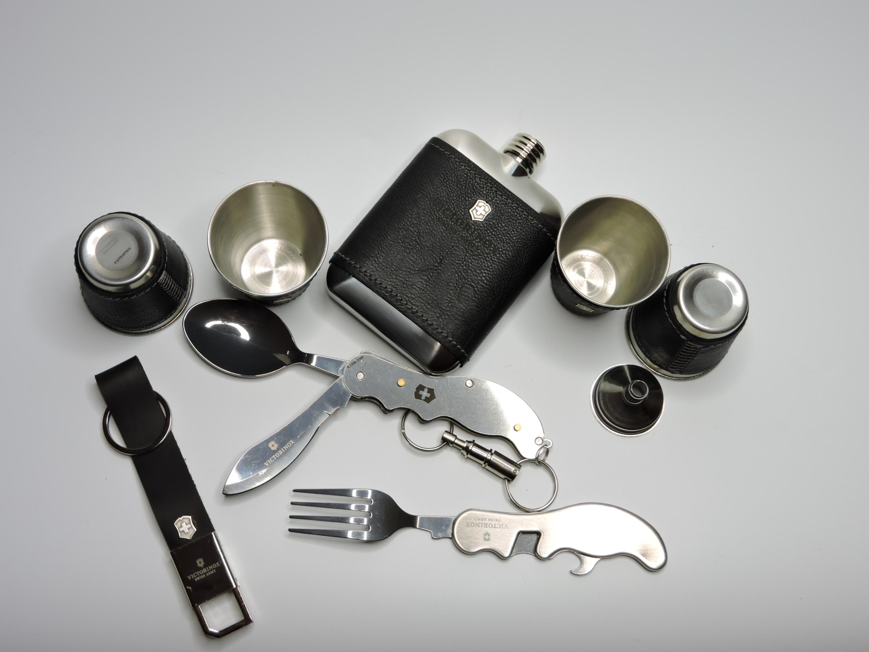 Victorinox Swiss Army Camping Kit - Flask, Funnel, 6 Shot Glasses